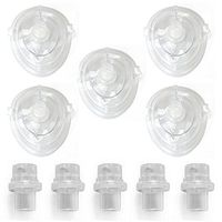 Pelvifine 5 Pieces CPR Training Mask + 5 Pieces CPR Training Valves for First aid Training