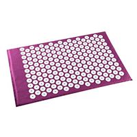 Le Touch Massage Yoga Mat, Sports Massage Mat, Acupuncture Mat and Pillow Set for Back/Neck Pain Relief,Relieve Stress and Muscle Relaxation, Purple