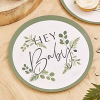 Baby Shower Plates, Disposable Plates, Paper Plates Decorative, Hey Baby Shower Ideas, Baby Shower Decorations, First Birthday Themes 9.5" Party Plates Pk 16