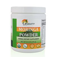 Grenera Organic Moringa Leaf Powder 8.5 Ounce - USDA, Kosher, Vegan Ceritified Moringa Powder