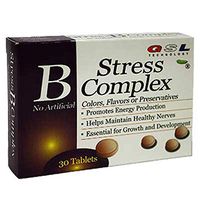 GSL Stress B Complex & VIT C E zinc B12 B6 B2 B3 Folic Acid 30 Tablets -Pack of one