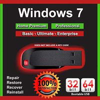 9th & Vine USB Compatible With Windows 7 32-64 bit All Versions Professional, Home Premium, Ultimate, Basic. Install To Factory Fresh, Recover, Repair and Restore Boot Disc. Fix PC