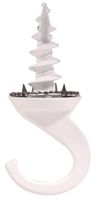 Hillman Fasteners #122412 White Driller Hook,2-Pack