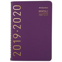 AT-A-GLANCE 2019-2020 Academic Year Weekly & Monthly Planner, Small, 5" x 8", Contempo, Purple (70101X59)