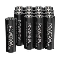 POWEROWL AA Rechargeable Batteries, 2800mAh High Capacity Batteries 1.2V NiMH Low Self Discharge, Pack of 16