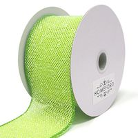Homeford Frosted Net Wired Ribbon, 10 Yards (Kiwi, 2-1/2-Inch)