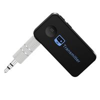 Audio Adapter for Car, Hulorry Bluetooth 4.1 3.5 mm Stereo Aux Audio Speaker TV Adapter Mini Wireless Transmitter for Headphone Speaker TV PC Car Stereos