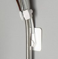 Bestmemo Adjustable Shower Head Holder Wall Mount Bracket Strong Adhesive for Bathroom,No-Damage Hanging Strips,Better than Suction Cups (Adhesive showerhead holder 02)