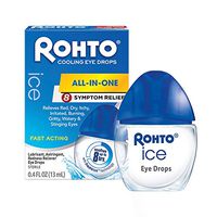 Rohto Ice All-in-one, Multi-Symptom Relief Cooling Eye Drops, 0.4 Ounce, 3 Count