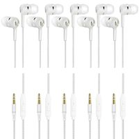 5 Packs in-Ear Earbud Headphones,YuCool Earphone with Mic&Remote Control,Balanced Bass Driven Sound,Noise Isolating,Stereo for All 3.5mm Interface Device-White