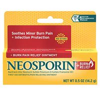 Neosporin Burn Relief & First-aid Antibiotic Ointment with Bacitracin Zinc & Neomycin, 0.5 Ounce