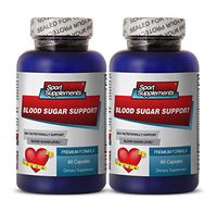 Cardiovascular Vitamins for Men - Blood Sugar Support - Premium Formula - Chromium with Cinnamon - 2 Bottles 120 Capsules