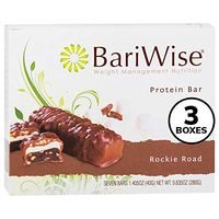 BariWise Protein Bar/Diet Bars - Rockie Road (7ct) 3 Box Value-Pack (Save 10%) High Protein, Low Fat, Gluten Free, Aspartame Free