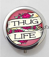 BlackKey Thug Life 3-Compartment Decorative Pocket Gift Box Case Organizer for Pill, Color 1 -654