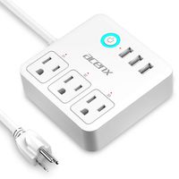 Smart Power Strip, Acenx WiFi Surge Protector Plug with 3 Outlets 3 USB Ports(3.1A), Work with Alexa and Google Home, 10A/1250W, Wireless Remote Control Timer by Smartphone, 5ft Cord Extension