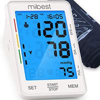 MIBEST Blood Pressure Monitor - Large LED Display Blood Pressure Tester - 9.4"- 12.6" BP Monitor Machine - Blood Pressure Gauge Kit with Memory