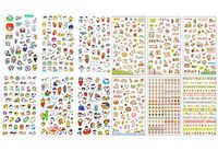 ALIMITOPIA Scrapbook Sticker,12 Sheets Kawaii Cartoon Cat Charactor DIY Transparent Decorative Paster Ornament Mark