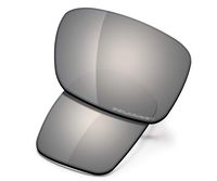 Saucer Premium Replacement Lenses for Oakley Holbrook OO9102 Sunglasses High Definition - Chrome Metal Polarized