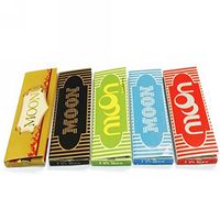 Moon 77×45mm 1 1/4 inch Cigarette Rolling Papers 5 Colors Mixed Pack 5 Booklets