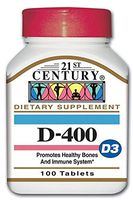 21st Century Vitamin D 400IU Tablets 100 Count (2 Pack)