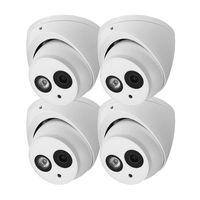 R-Tech 2MP (1080P) 4-in-1 AHD/CVI/TVI/Analog Outdoor/Indoor Turret Dome Camera with Matrix IR Night Vision - 2.8mm Fixed Lens - 4 Pack