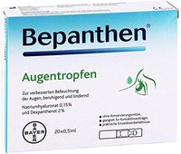 BEPANTHEN Eye Drops 20 pcs x 0.5 ml - for Dry, Irritated, Tired Eyes