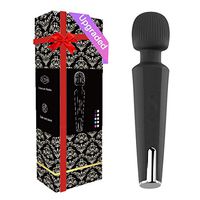 QISE Electric Massagers Handheld Wireless Massage Wand Personal Rechargeable with 20 Powerful Vibration Modes 3 Speeds Full Body Massagers Soft Silicone