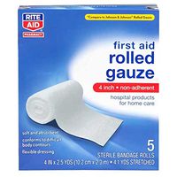 Rite Aid Sterile Gauze Roll Bandages, 4 in - 5 Rolls | First Aid Supplies | Wound Care