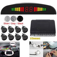 Omnibearing & Intelligent Parking Assistance System Contain Visual Digital LED Display & 8 Sensors (Black)
