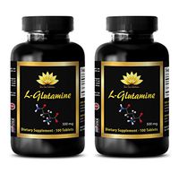 Bodybuilding Supplements - L-GLUTAMINE - L-glutamine for Digestion - 2 Bottles 200 Capsules