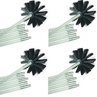 Deflecto Dryer Duct Cleaning Kit, Lint Remover, Extends Up To 12 Feet, Synthetic Brush Head, Use With or Without a Power Drill (Pack of 4)