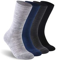 Facool Men's Women's Non-Binding Diabetic Circulatory Full Cushion Quarter 1 Pack Navy Blue Socks, US Women 6-8.5 / US Men 4-7.5