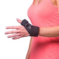BraceAbility Skier's and Gamer's CMC Thumb Brace - Soft Neoprene Broken Thumb Cast Sling Guard for Texting, Mommy Thumb Pain Support, and Ligament Injury Treatment (Fits Right or Left Hand)