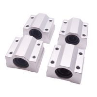 Sydien SCS10UU Linear Motion Ball Bearing CNC Slide Bushing Linear Roller Bearing Slide Block 10mm Inner Diameter 4Pcs
