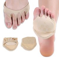 Forefoot Pad, Reusable Forefoot Support Cushion Anti-slip Sweatproof Half Insoles Feet Pad Pain Relief Socks Flesh Soothes Feet and Prevents Calluses