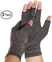CFR Compression Arthritis Gloves Hand Gloves for Carpal Tunnel Rheumatoid Osteoarthritis Joint Pain Relief - Open Finger Non-Slip Two Pairs,L UPS Post