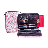 Glucology™ Diabetic Travel Case - Organizer for Blood Sugar Test Strips, Medication, Glucose Meter, Pills, Tablets, Pens, Insulin Syringes, Needles, Lancets (Flowers, Regular)…