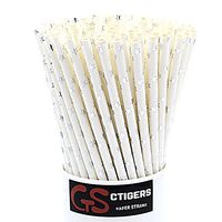 Metallic Silver Stars Drinking Paper Straws for Valentine's Day Wedding Party Biodegradable Straw Box of 100