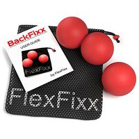 Flexfixx Peanut Massage Ball Set - Double Lacrosse Ball Style Plus Single Massage Ball for Deep Tissue Massage & Trigger Point Release - Premium Back Massager for Myofascial Release & Acupoint Massage