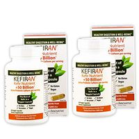 Lane Innovative - Kefiran, Kefir Nutrient + 50 Billion Active Probiotic Cultures, Gluten Free, Vegan, Supports Optimal Digestive Health* (60 Veggie Caps) | 2-Pack