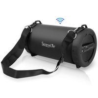 SereneLife Outdoor Portable Wireless Bluetooth Boombox and Radio Stereo System with Rechargeable Battery, 2'' Speaker Drivers, 4'' Subwoofer, 3.5mm Aux, MP3, USB, Micro SD Slot, FM Radio - SLBSP11