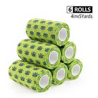 AUPCON Cohesive Bandages Self Adhesive Bandage Vet Wrap Bulk Self Adherent Wrap Non-Woven for Pets Animals & Ankle Sprains & Swelling Supply, FDA Approved 4 Inches x 5 Yards