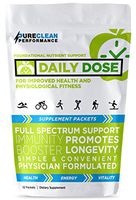 Daily Dose - Whole Food/Botanical Nutritional Supplement Packets, Support Immunity, Performance, Recovery, Highest Potency (D3, K2, Omega 3), One Month Supply