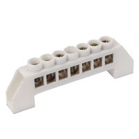 Uxcell a16030900ux0595 7 Holes Bridge Design Earth Wire Row Copper Tone Terminal Block Connector