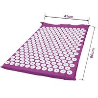 Gumif Large Acupressure Mat - Acupuncture Floor Cushion with Carrying Bag.Relieve Fatigue Stress and Sciatic Pain Back Pain and Neck Pain,Purple