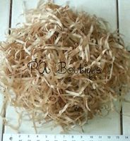 TAN Kraft Brown Gift Basket Shred Shredded Tissue Paper Filler Display Bedding (6 oz Bag)