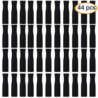 44Pcs Reusable Straws Tips, Silicone Straw Tips, Black Food Grade Straws Tips Covers Only Fit for 1/4 Inch Wide(6MM Out Diameter) Stainless Steel Straws by Accmor