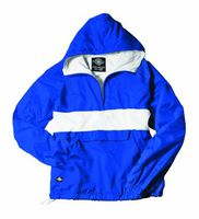 Charles River Apparel Wind & Water-Resistant Pullover Rain Jacket (Reg/Ext Sizes), Royal/White, M