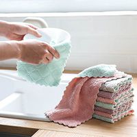 melupa 4 Pack Microfiber Cleaning Cloth Dish Cloths Super Absorbent Dust Cloths Buffing Cloths Dish Cleaning Towels Cleaning Cloths for Kitchen Home