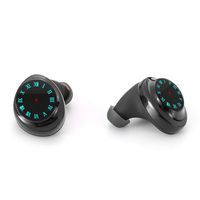 Bluetooth True Wireless Earbuds with Microphone, Sport in-Ear Cordless Earphones with Charging Case for Running, HiFi Stereo Sleep Earbuds for iPhone, Android, up 15 Hours Playtime (Deep Black)